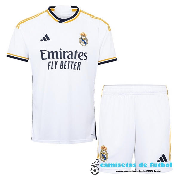 Casa Conjunto De Hombre Real Madrid 2023 2024 Blanco Uniformes Futbol