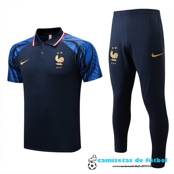 Conjunto Completo Polo Francia 2022 Azul Marino Uniformes Futbol