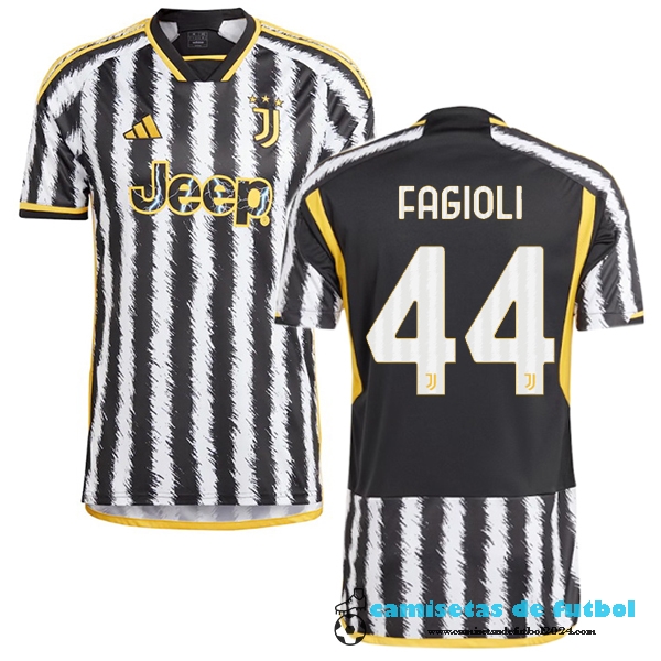 NO.44 Fagioli Tailandia Casa Camiseta Juventus 2023 2024 Amarillo Negro Uniformes Futbol
