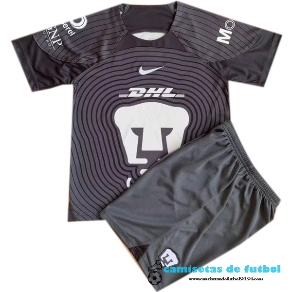 Portero Camiseta Conjunto De Hombre UNAM Pumas 2022 2023 Negro Uniformes Futbol