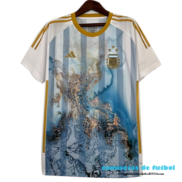 Tailandia Especial Camiseta Argentina 2023 Azul Amarillo Uniformes Futbol