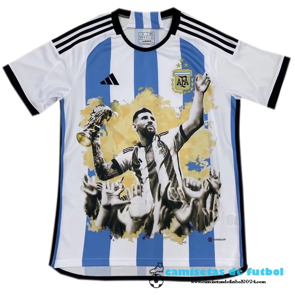 Tailandia Especial Camiseta Argentina 2023 Azul Blanco Uniformes Futbol