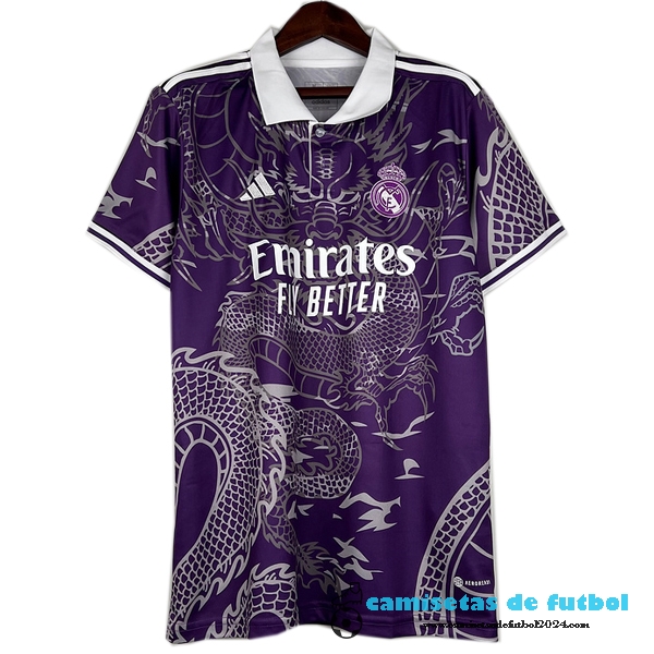 Tailandia Especial Camiseta Real Madrid 2023 2024 Purpura Blanco Uniformes Futbol