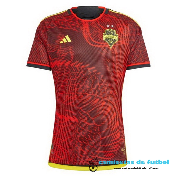 Tailandia Segunda Camiseta Seattle Sounders 2023 2024 Rojo Uniformes Futbol